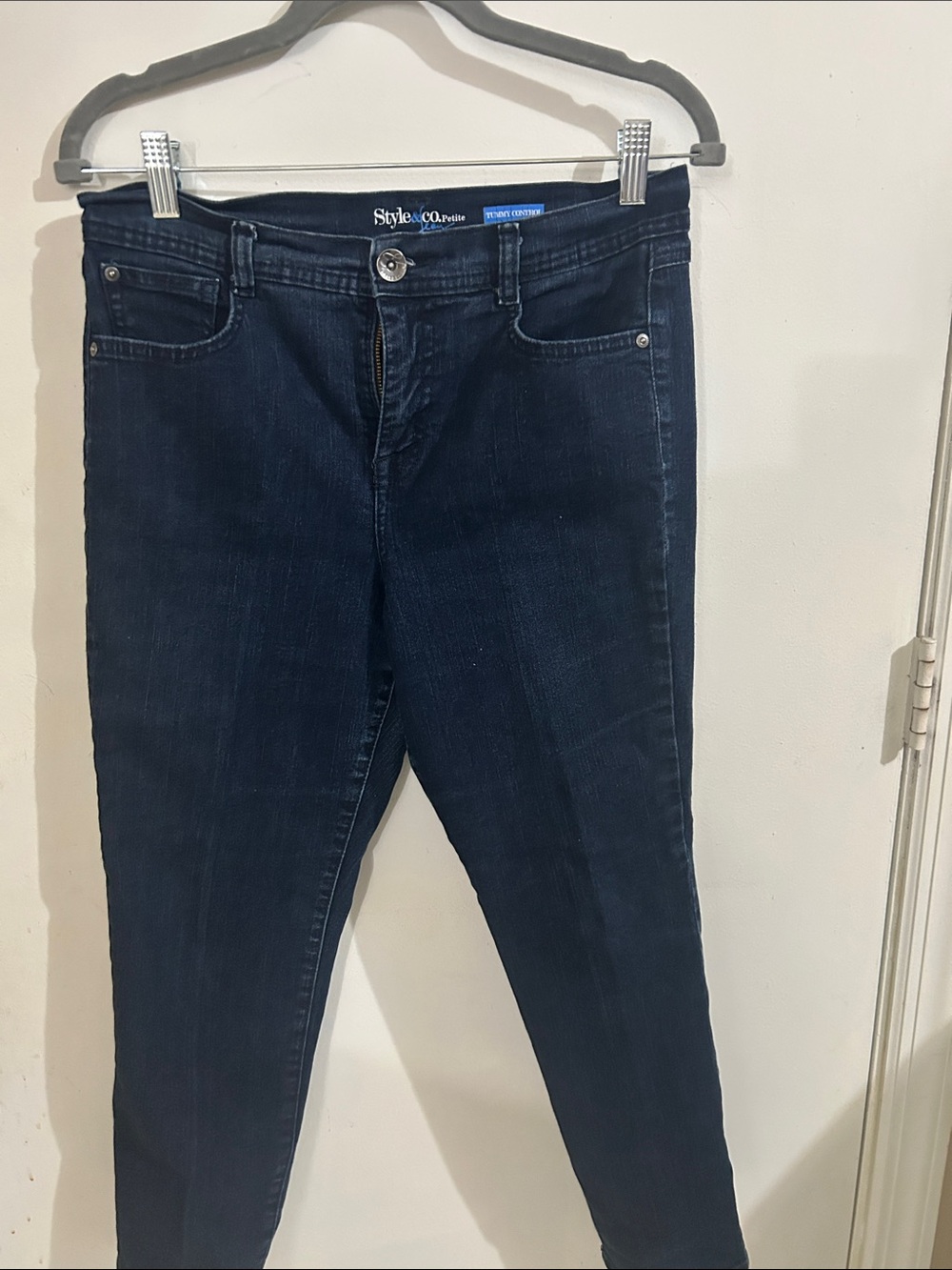Style & Co. Dark Blue Ankle Crop Slim Jeans